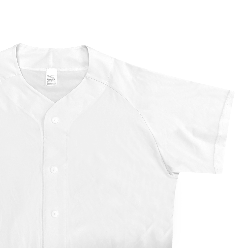 Senior Baseball Jersey / Full Button White Jerseys / Maroon 
